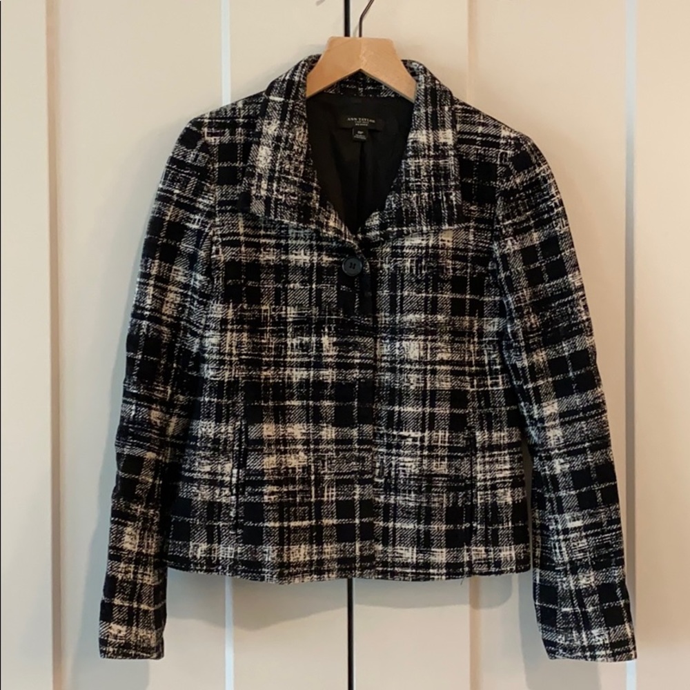 Ann Taylor Black and White Blazer